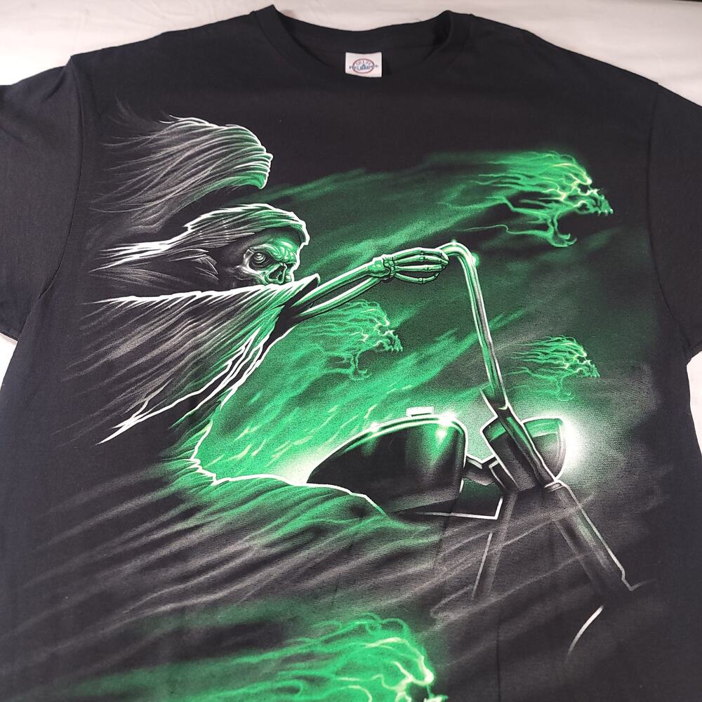 Delta Spirits Skull Graphic Short Sleeve Crew Neck T Shirt Mens Size XL Black